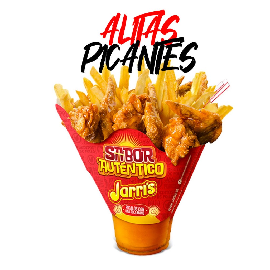 Copa de alas apanadas picantes en salsa + acompañantes - Jarris